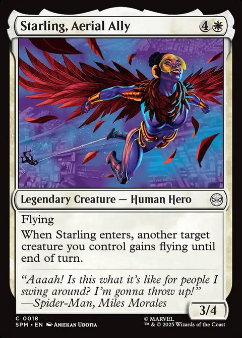 Starling, Aerial Ally, Marvel's Spider-Man 18, Magic: The Gathering card