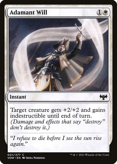 Adamant Will, Innistrad: Crimson Vow 1, Magic: The Gathering card