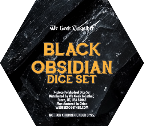 Black Obsidian Dice Set
