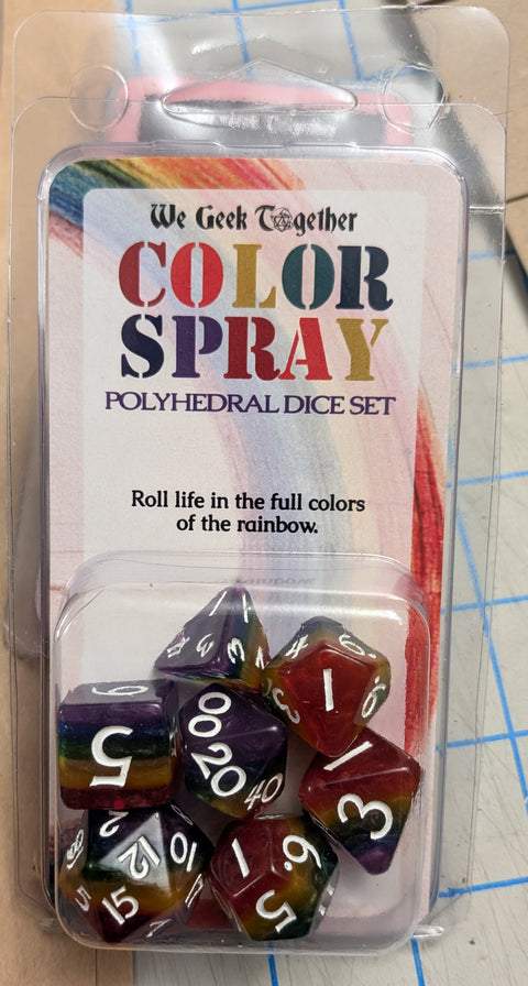 Color Spray Dice Set