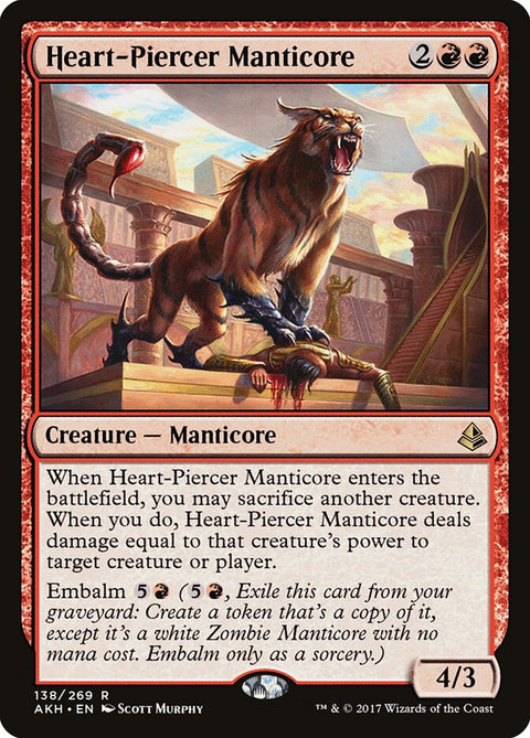 Heart-Piercer Manticore, Amonkhet 138, Magic: The Gathering card