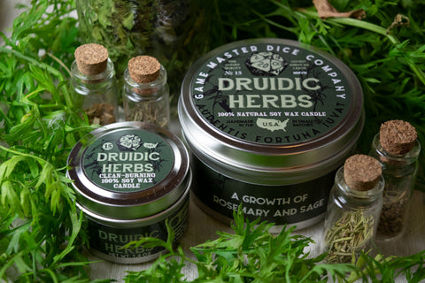 Druidic Herbs Gaming Candle