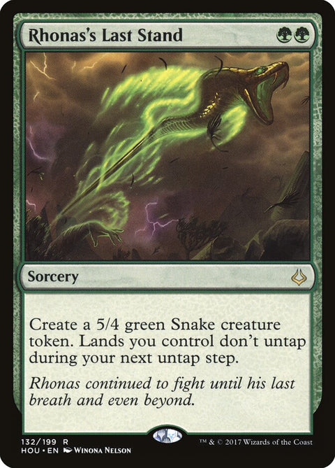 Rhonas's Last Stand, Hour of Devastation 132, Magic: The Gathering card