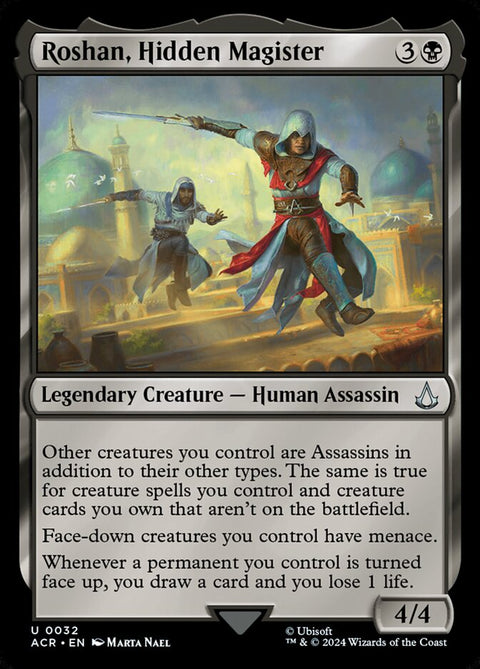 Roshan, Hidden Magister, Assassin's Creed 32, Magic: The Gathering card