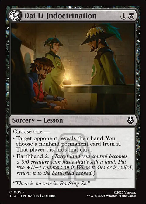 Dai Li Indoctrination, Avatar: The Last Airbender 93, Magic: The Gathering card