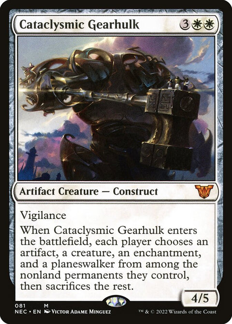 Cataclysmic Gearhulk, Neon Dynasty Commander 81, Magic: The Gathering card