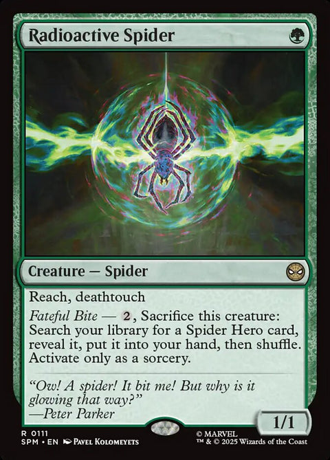 Radioactive Spider, Marvel's Spider-Man 111, Magic: The Gathering card