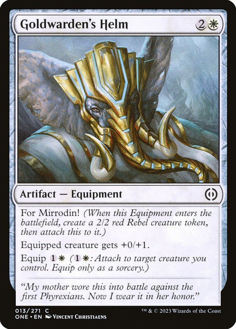 Goldwarden's Helm, Phyrexia: All Will Be One 13, Magic: The Gathering card