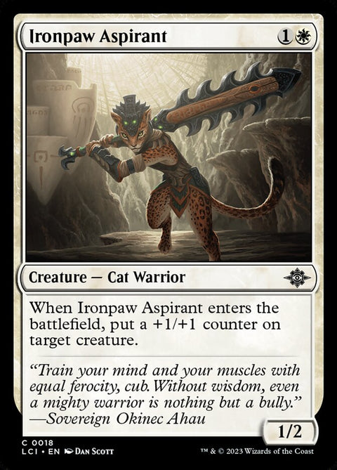 Ironpaw Aspirant, The Lost Caverns of Ixalan 18, Magic: The Gathering card