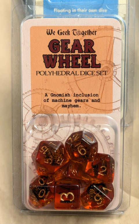 Goblin Gear Wheel Dice Set | Inclusion Dice