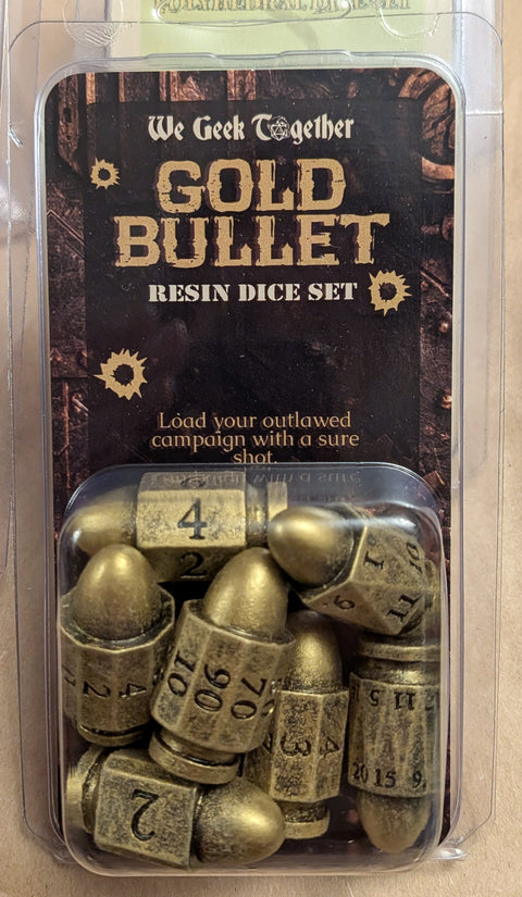 Gold Bullet Resin Dice Set