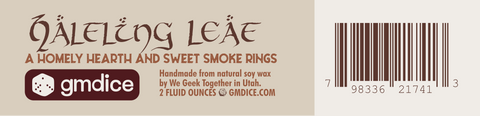 Halfling Leaf Gaming Candle