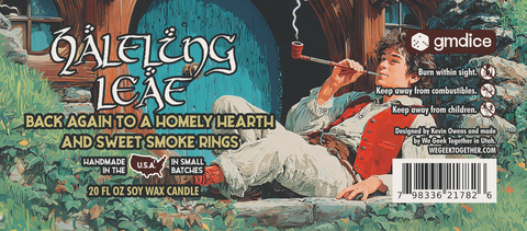 Halfling Leaf Gaming Candle