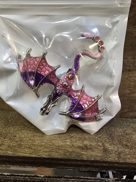 Dragon Pin, Pink and Purple