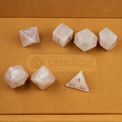 Rose Quartz Dice Set of Healing