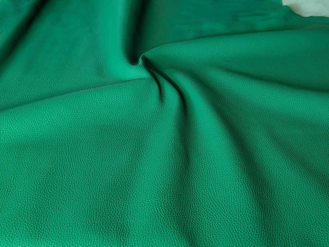 Bright Green Italian pebble-grain leather for the snap hair wrap