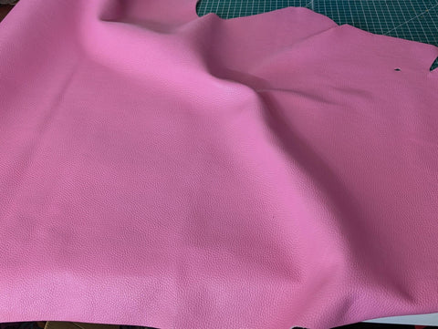 Flamingo Italian pebble-grain leather for the snap hair wrap