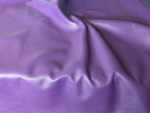 Purple Italian pebble-grain leather for the snap hair wrap