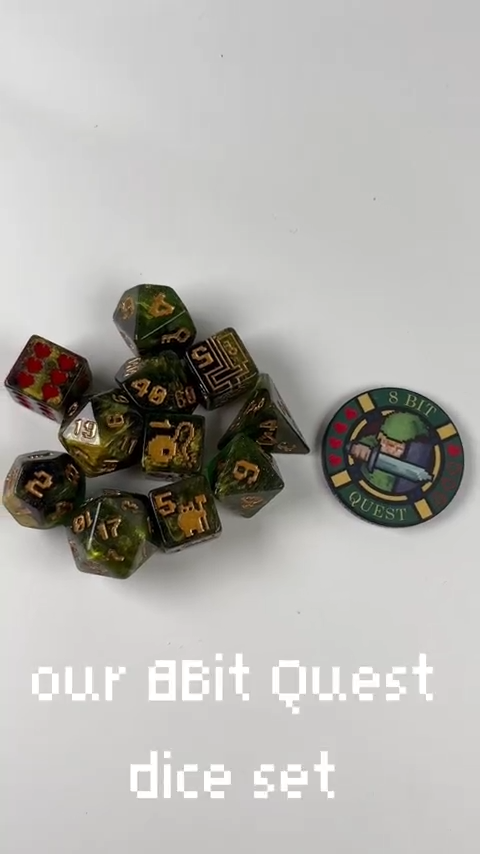 8BIT Quest - 11 Dice Set