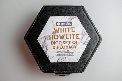 White Howlite Dice Set of Diplomacy